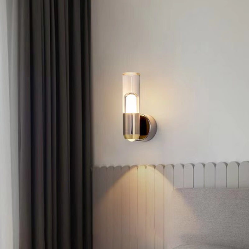 Modernism Wall Sconce Cylinder Sconce Lighting with Metal for Bedroom
