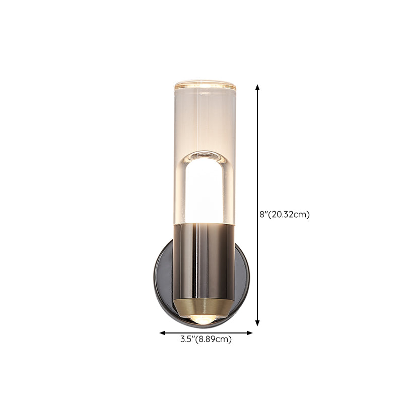 Modernism Wall Sconce Cylinder Sconce Lighting with Metal for Bedroom