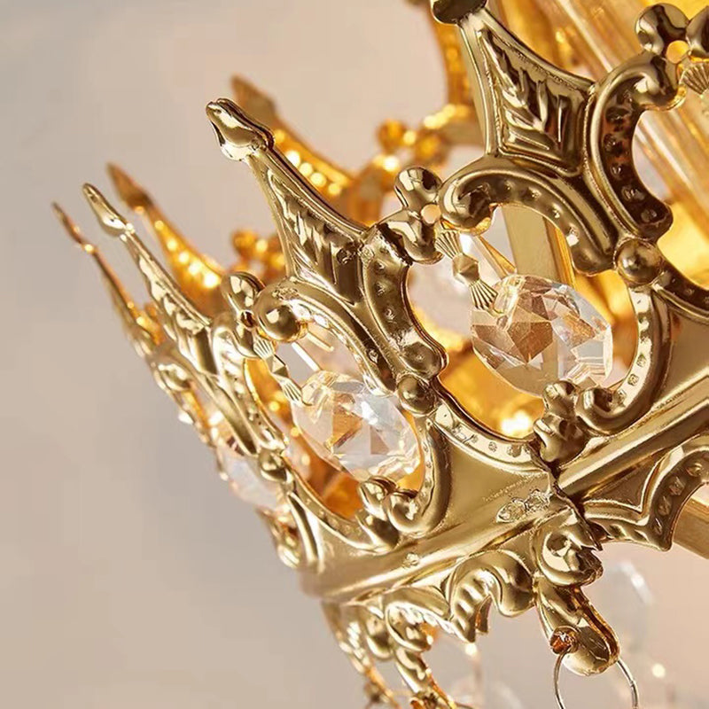 Modern Style Metal Wall Sconce Crystal Shade Wall Light for Dining Room