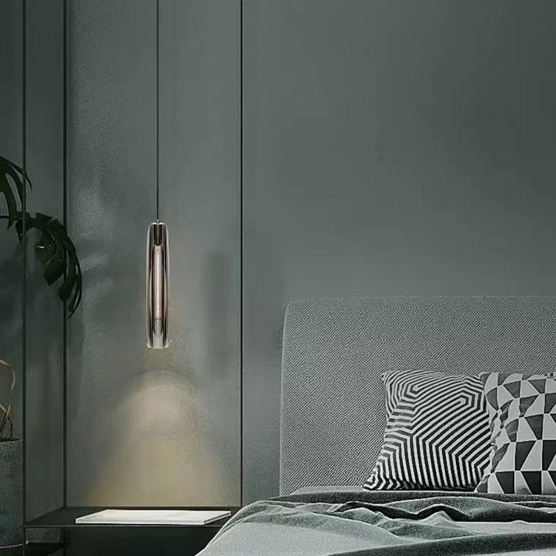 Modern Metal Wall Lighting Fixtures Cylinder Shape Wall Light with Crystal Shade