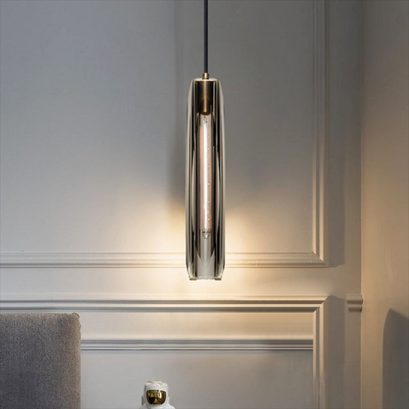 Modern Metal Wall Lighting Fixtures Cylinder Shape Wall Light with Crystal Shade