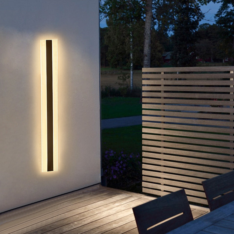 Linear Wall Lighting Modern Metal 1 Light Rustic Wall Sconces in Black