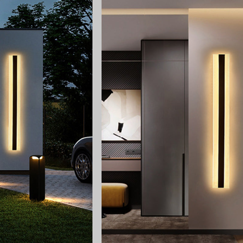 Linear Wall Lighting Modern Metal 1 Light Rustic Wall Sconces in Black