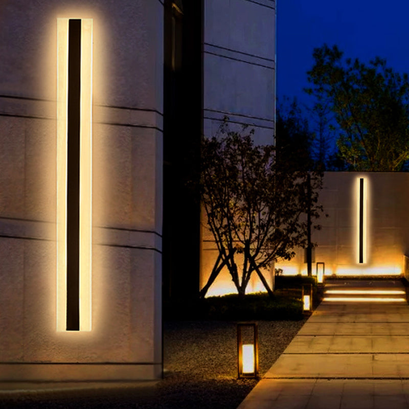 Linear Wall Lighting Modern Metal 1 Light Rustic Wall Sconces in Black