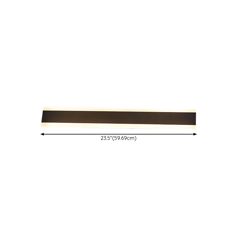 Linear Wall Lighting Modern Metal 1 Light Rustic Wall Sconces in Black