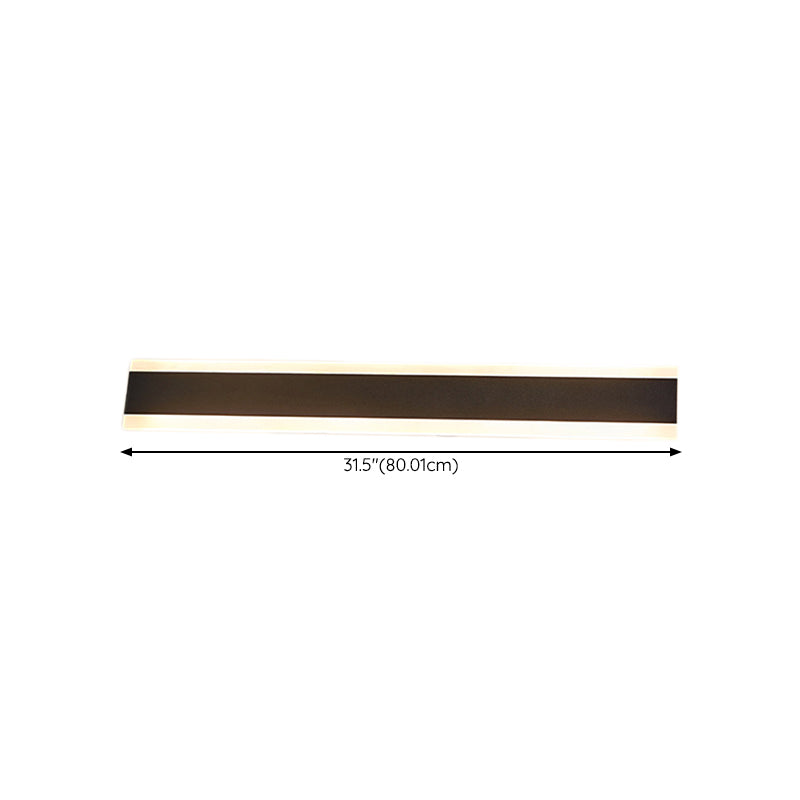 Linear Wall Lighting Modern Metal 1 Light Rustic Wall Sconces in Black