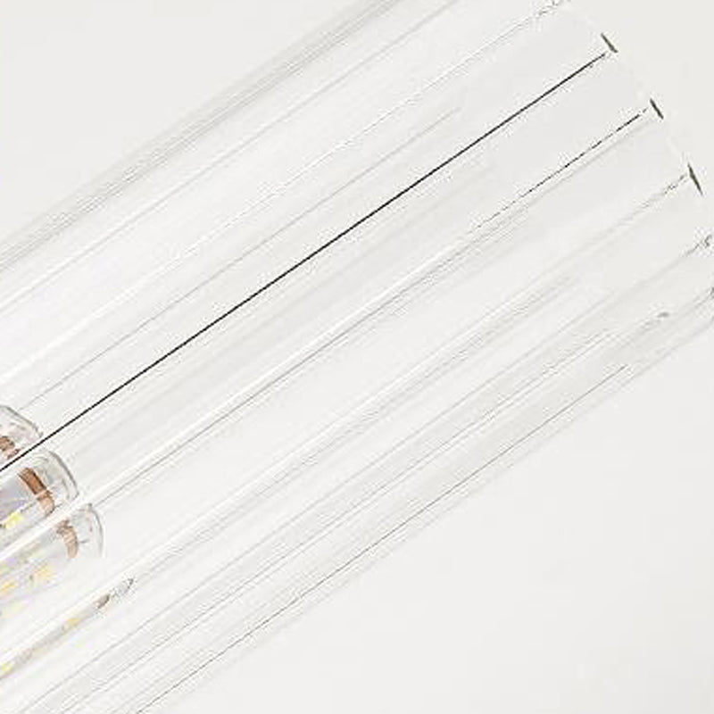 Half Cylinder Shape Glass Wall Lighting Modern Style Multi Lights Wall Mounted Light