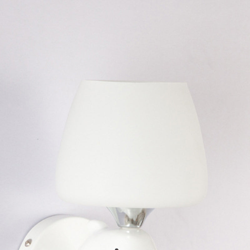 Modern Vanity Lighting Dolphin Wall Light Fixture in White for Bathroom