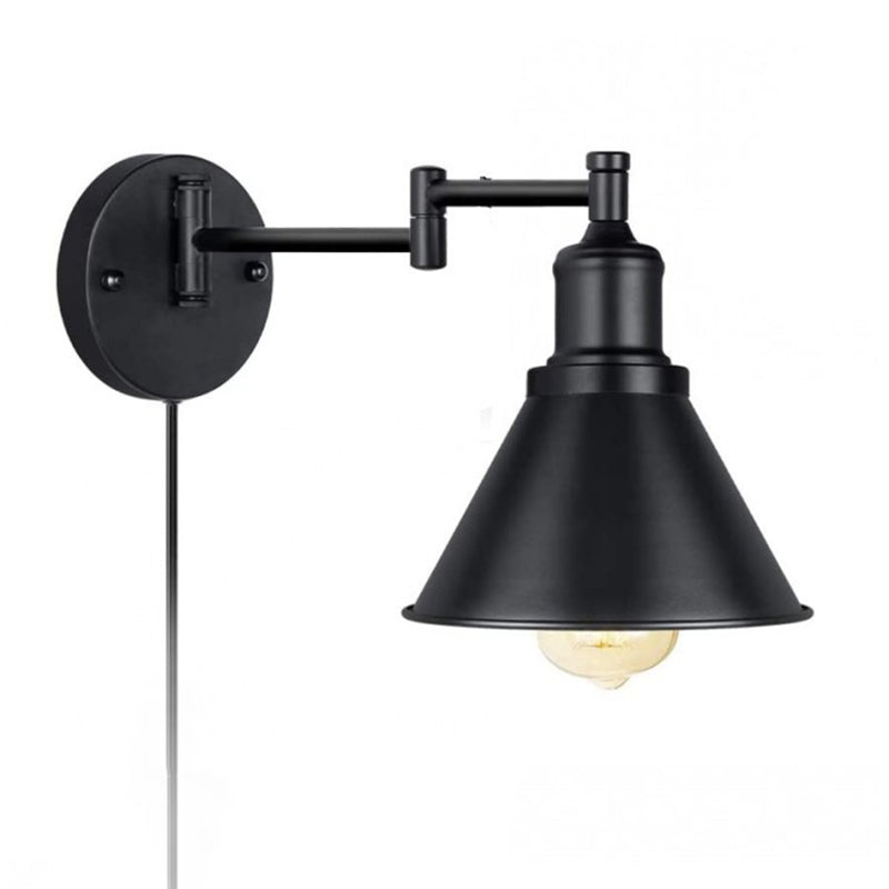 Industrial Style Vanity Light Cone Shape Scalable Vanity Lamp for Shower Room