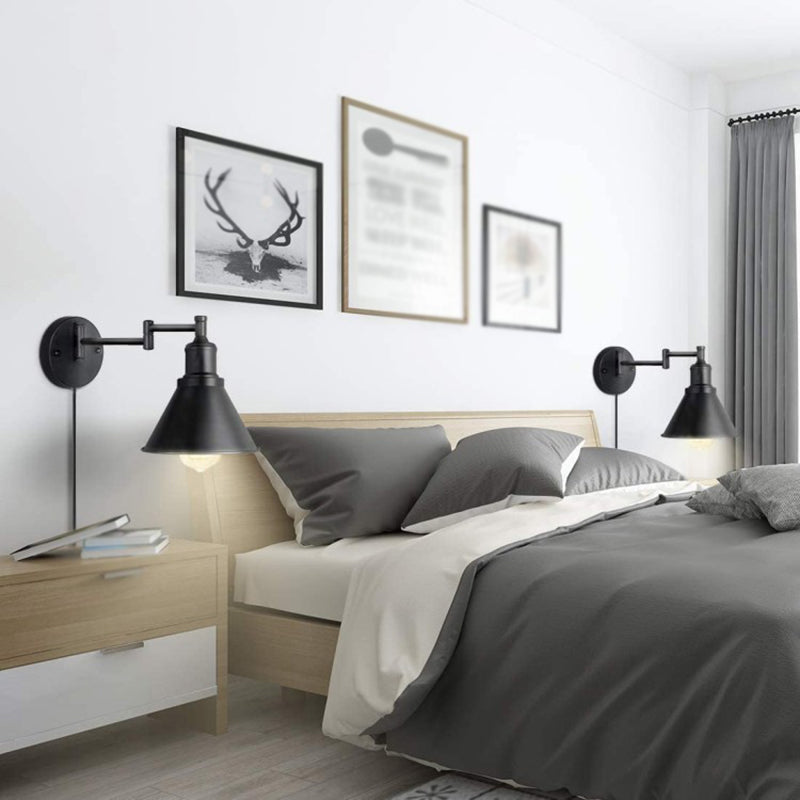 Industrial Style Vanity Light Cone Shape Scalable Vanity Lamp for Shower Room