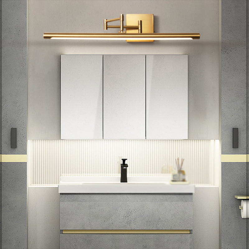 Modern Simple Iron Vanity Light LED Cylinder Shape Scalable Vanity Lamp for Shower Room