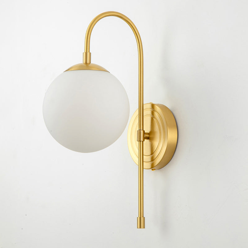 Nordic Style Copper Vanity Light Ball Shape Vanity Lamp for Shower Room