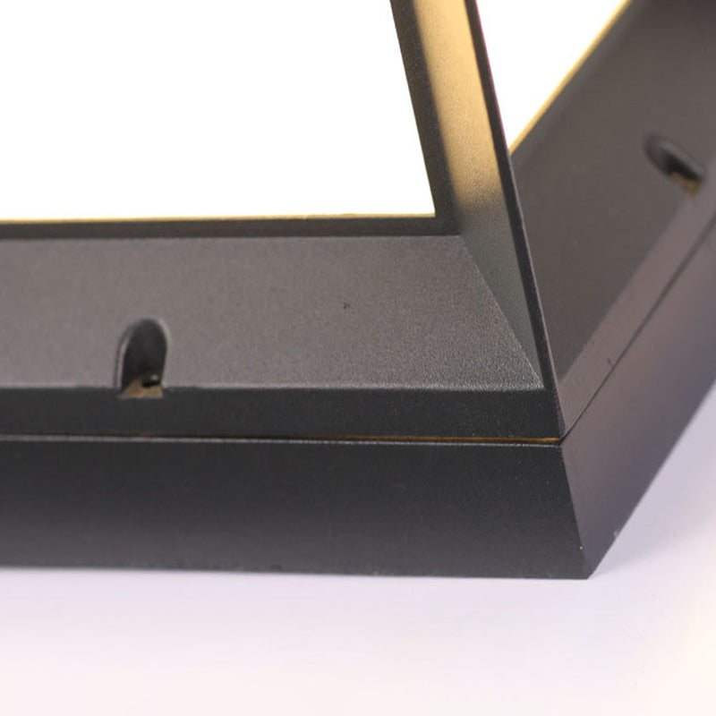 Contemporary Metal Pillar Lamp Rectangle Shape Outdoor Waterproof Light with Plastic Shade
