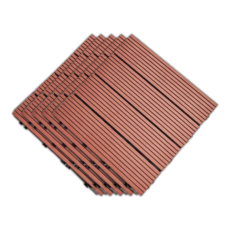 Outdoor Patio Flooring Tiles Embossed Composite Snap Fit Decking Tiles