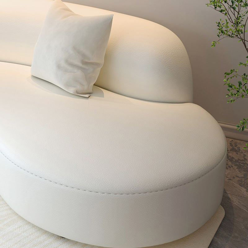 Cushion Back Curved Sectional Sofa Scratch Resistant Sectionals