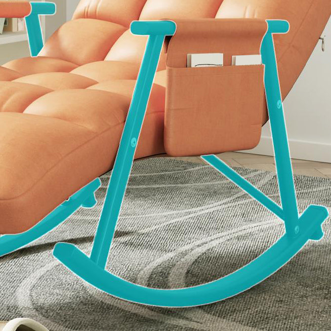 Single Leisure Modern Lazy Sofa Chair Iron Base Lounge Rocking Chair for Balcony