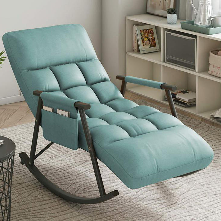 Single Leisure Modern Lazy Sofa Chair Iron Base Lounge Rocking Chair for Balcony