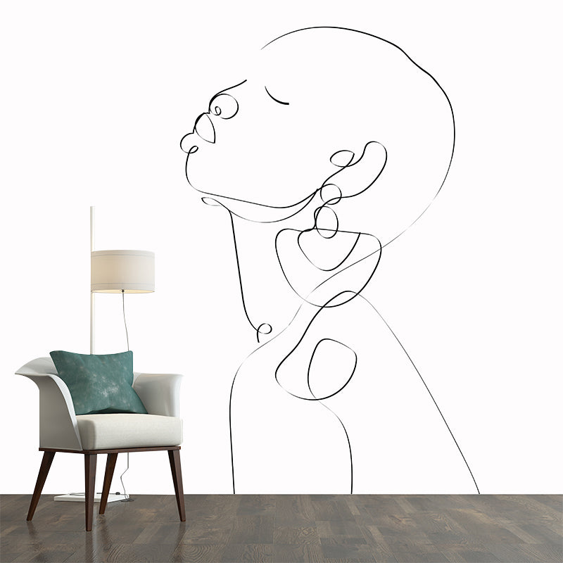 Modern Illustration Mural Wallpaper Portraiture Indoor Wall Mural