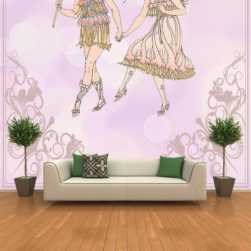 Modern Illustration Mural Wallpaper Portraiture Indoor Wall Mural