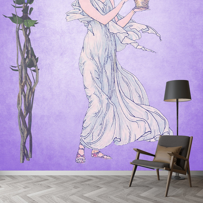 Modern Illustration Mural Wallpaper Portraiture Indoor Wall Mural
