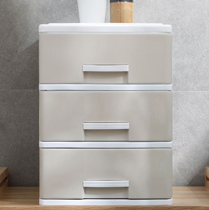 Vertical File Cabinet Plastic Modern Filing Cabinet with Drawers for Home Office