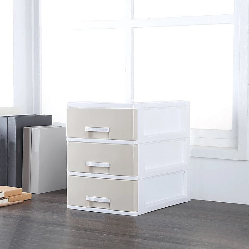 Vertical File Cabinet Plastic Modern Filing Cabinet with Drawers for Home Office