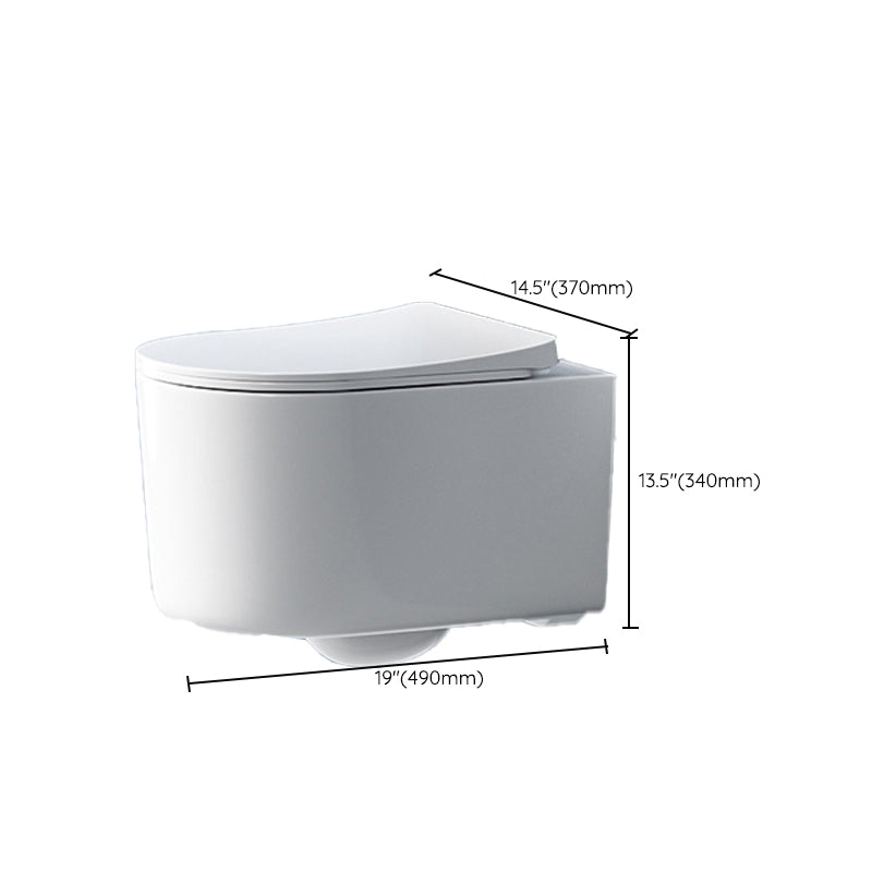 Modern Wall Mounted Flush Toilet White Urine Toilet with Seat for Bathroom