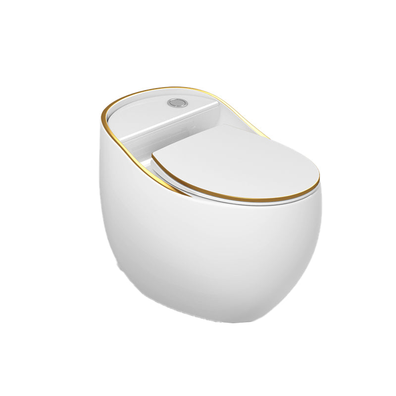 Contemporary Flush Toilet Floor Mounted Siphon Jet Porcelain Toilet