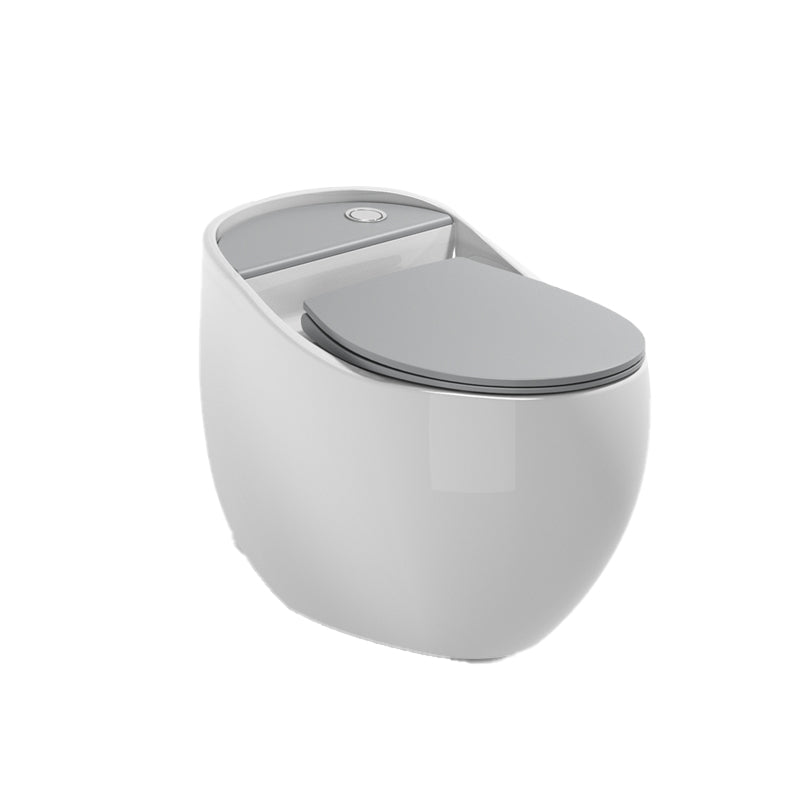 Contemporary Flush Toilet Floor Mounted Siphon Jet Porcelain Toilet