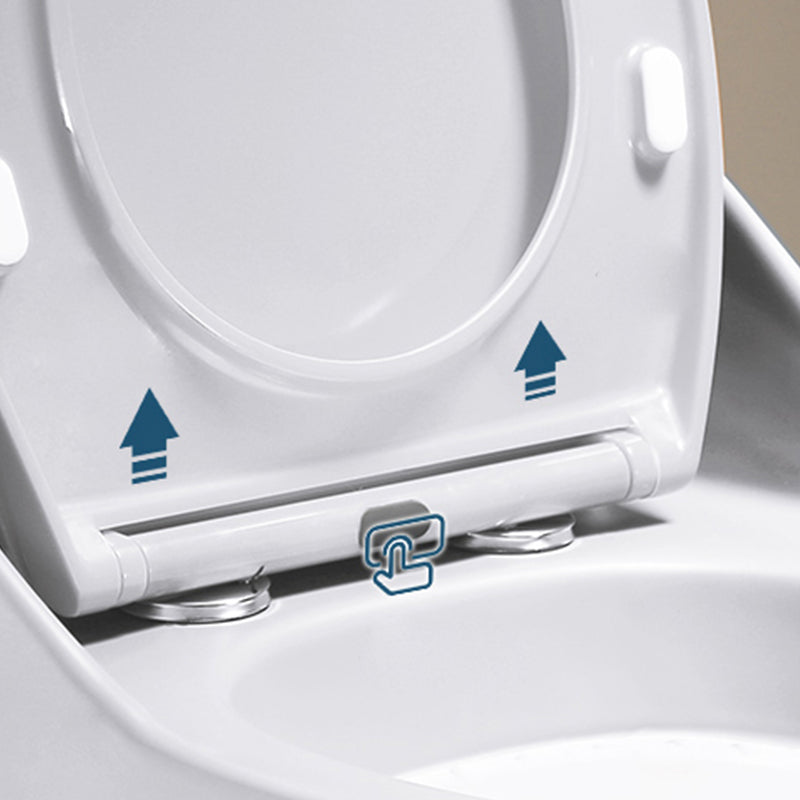 Contemporary Flush Toilet Floor Mounted Siphon Jet Porcelain Toilet