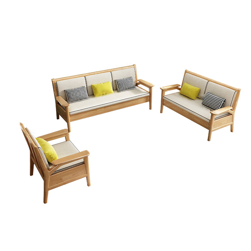 Solid Wood Sectional Sofas Solid Wood Natural Color Sectional Couch