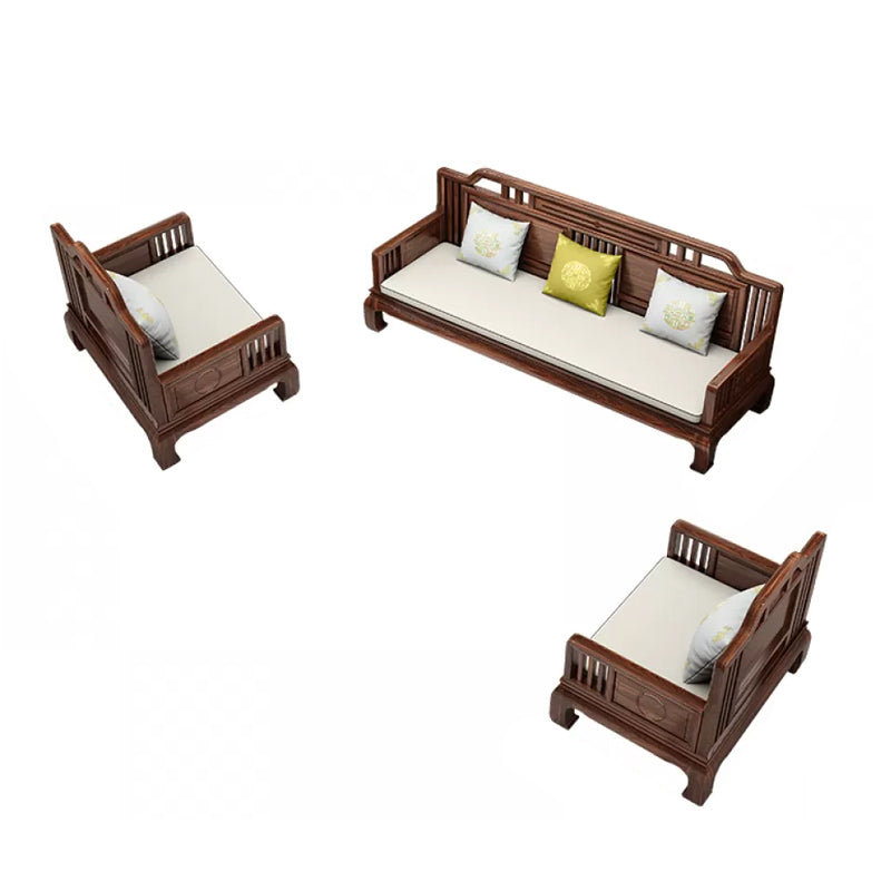 Scandinavian Sectional Sofas Solid Wood Brown Sectional Couch