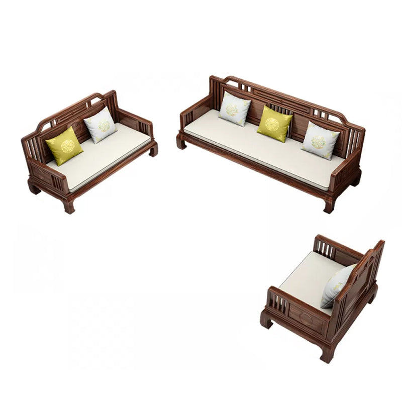 Scandinavian Sectional Sofas Solid Wood Brown Sectional Couch