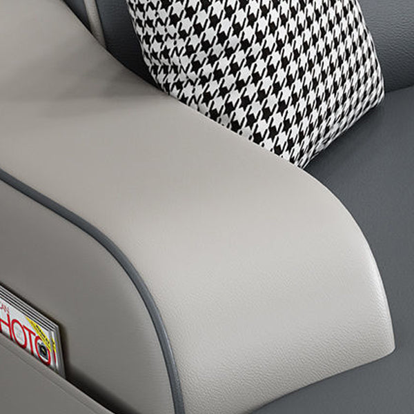 Blue L-Shape Sectional Sofas Living Room Square Arm Sectional Couch