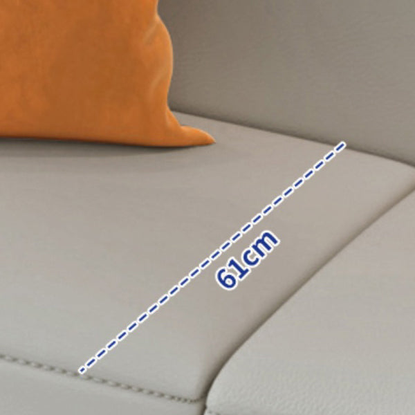 Grey Wooden Sectional Stain-Resistant Sectional Sofa for Living Room