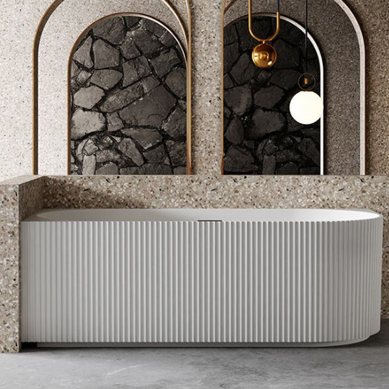 Antique Finish Soaking Bathtub Corner Modern Back to Wall Bath Tub