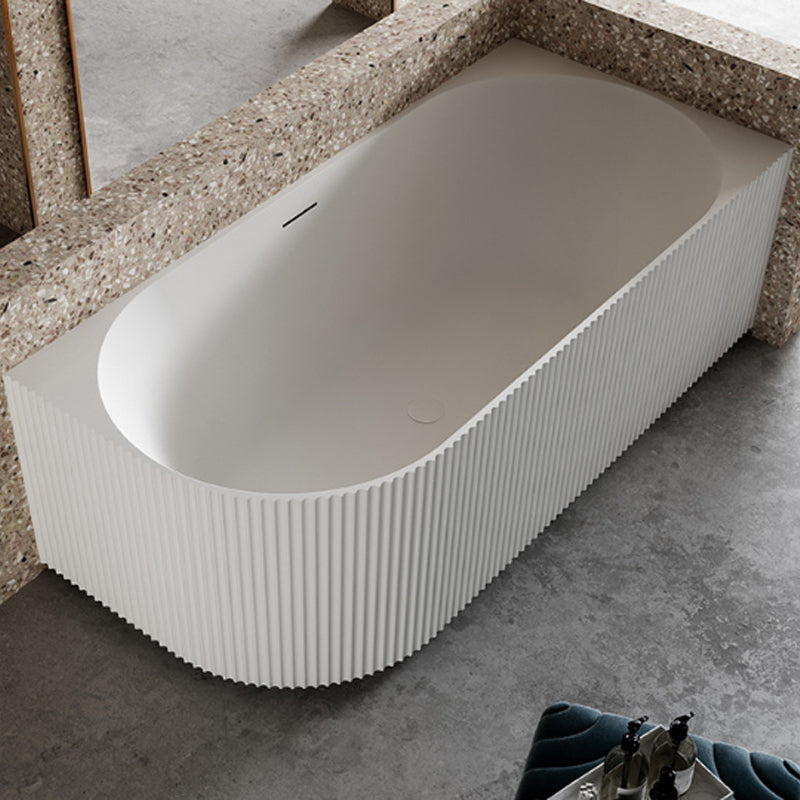 Antique Finish Soaking Bathtub Corner Modern Back to Wall Bath Tub