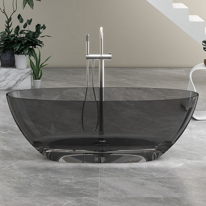 Antique Finish Soaking Bathtub Modern Stand Alone Oval Bath Tub