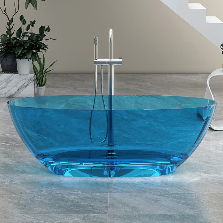 Antique Finish Soaking Bathtub Modern Stand Alone Oval Bath Tub