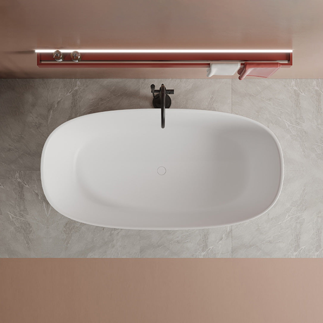 Soaking Antique Finish Bathtub Stand Alone Oval Modern Bath Tub