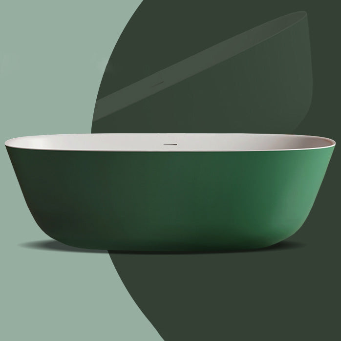 Soaking Antique Finish Bathtub Stand Alone Oval Modern Bath Tub