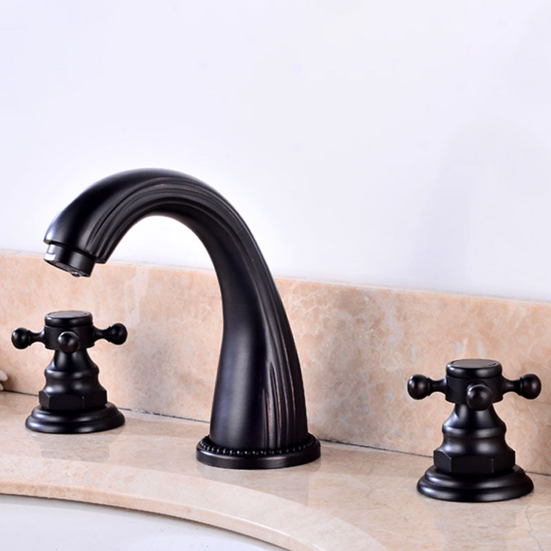 Widespread Bathroom Faucet 3 Holes Circular Vessel Sink Faucet
