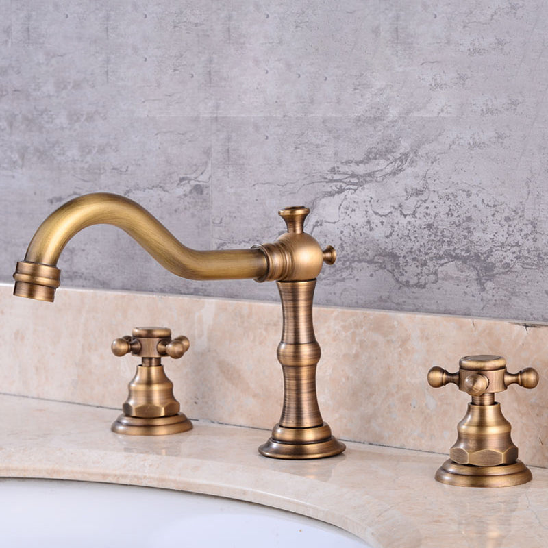 Widespread Bathroom Faucet 3 Holes Circular Vessel Sink Faucet