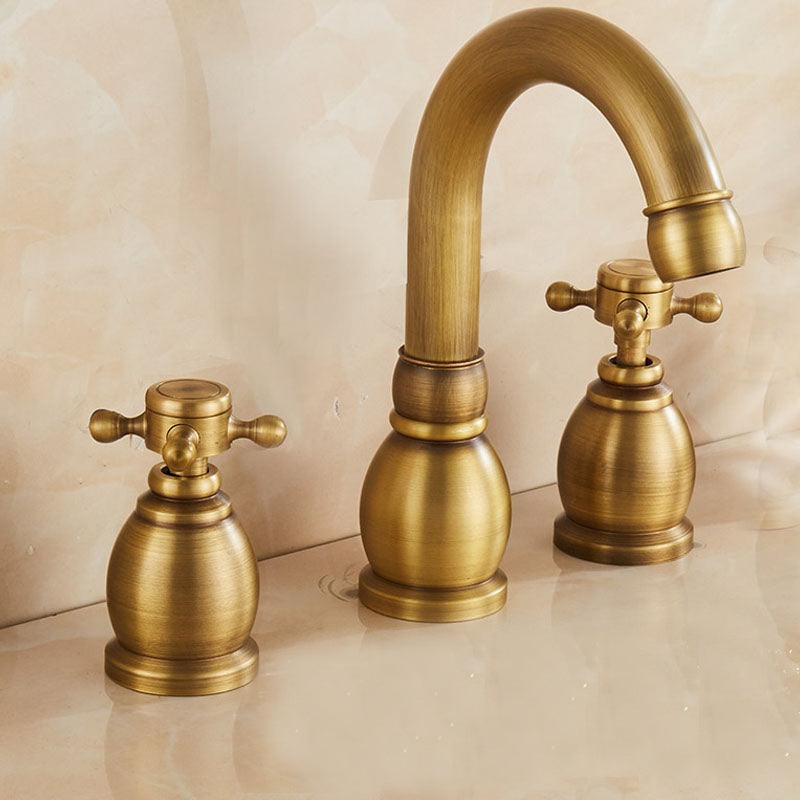 Widespread Bathroom Faucet 3 Holes Circular Vessel Sink Faucet
