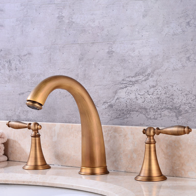Widespread Bathroom Faucet 3 Holes Circular Vessel Sink Faucet