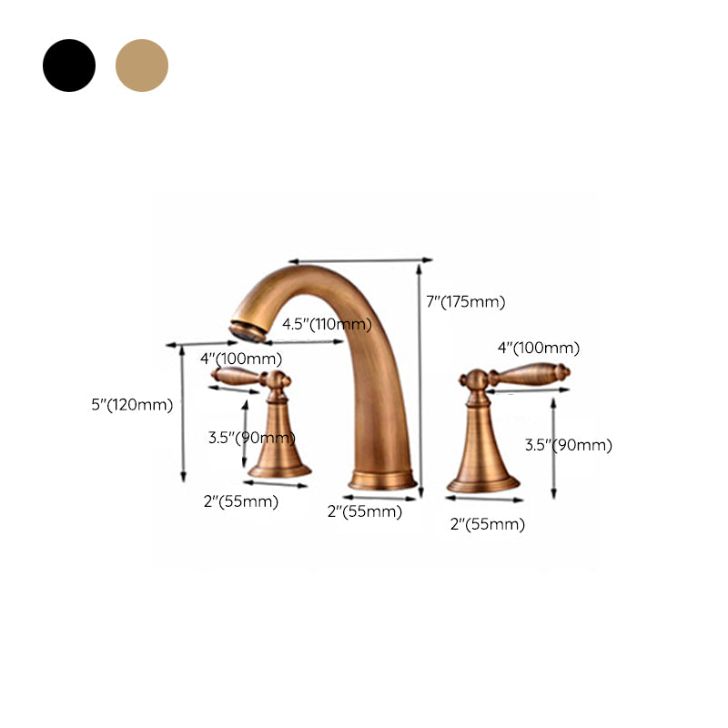 Widespread Bathroom Faucet 3 Holes Circular Vessel Sink Faucet