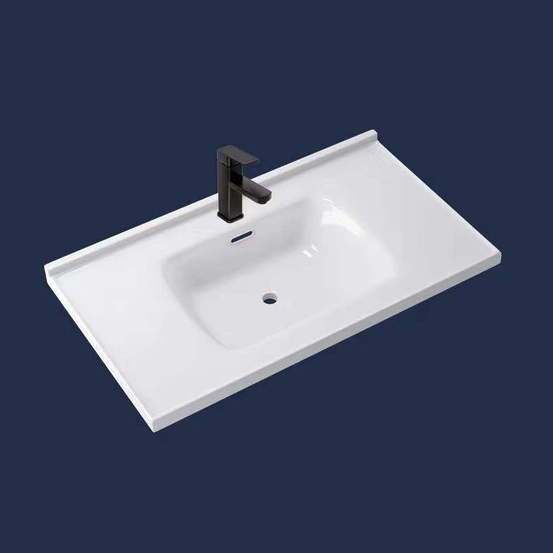 Contemporary Bathroom Sink Pop-Up Drain Rectangular Vessel Sink(Not Including Faucet)