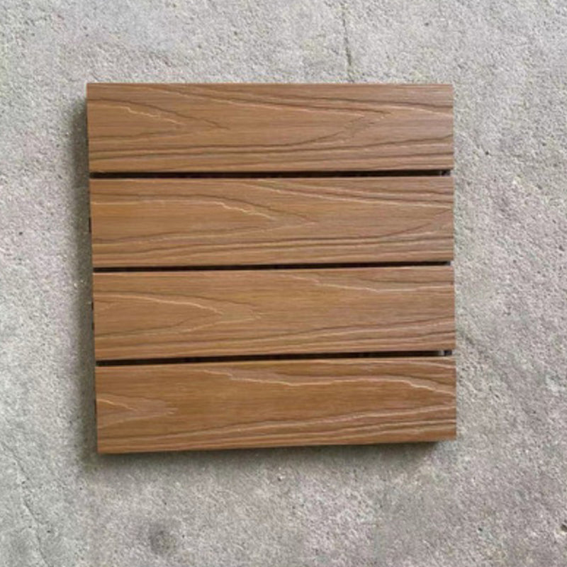 Interlocking Decking Tiles Striped Pattern Square Deck Plank Outdoor Patio