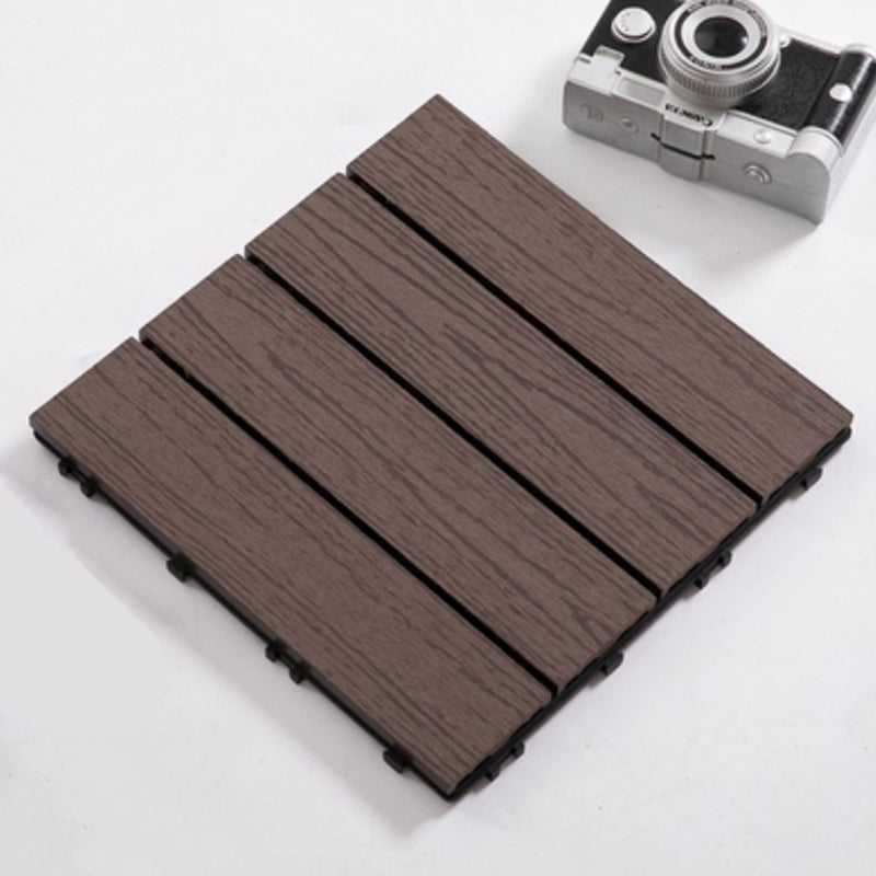 Interlocking Decking Tiles Striped Pattern Square Deck Plank Outdoor Patio