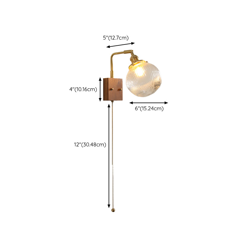 Modern Wood Curving Wall Sconce Geometric Shape Wall Light for Living Room